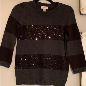 Loft striped sequined sweater